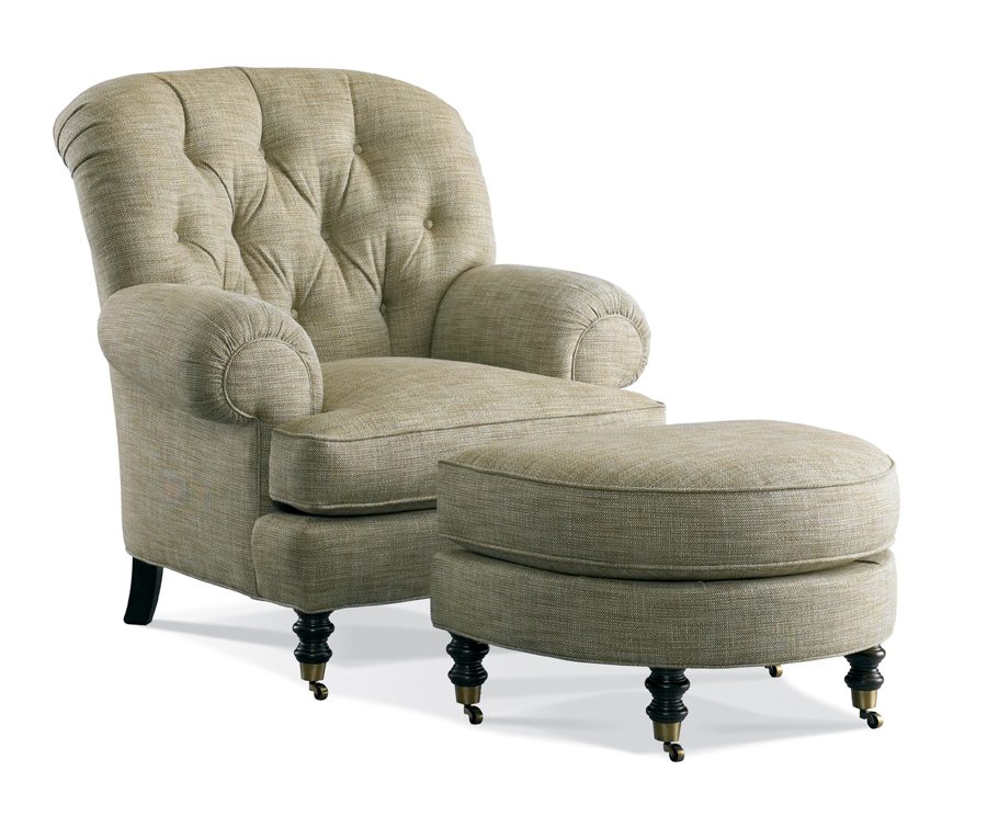 Sherrill chair top and ottoman